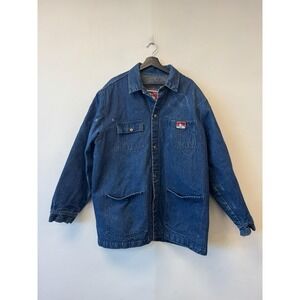 Vintage Ben Davis Jacket Mens 2XL Blue Denim Lined Workwear USA Made 90s